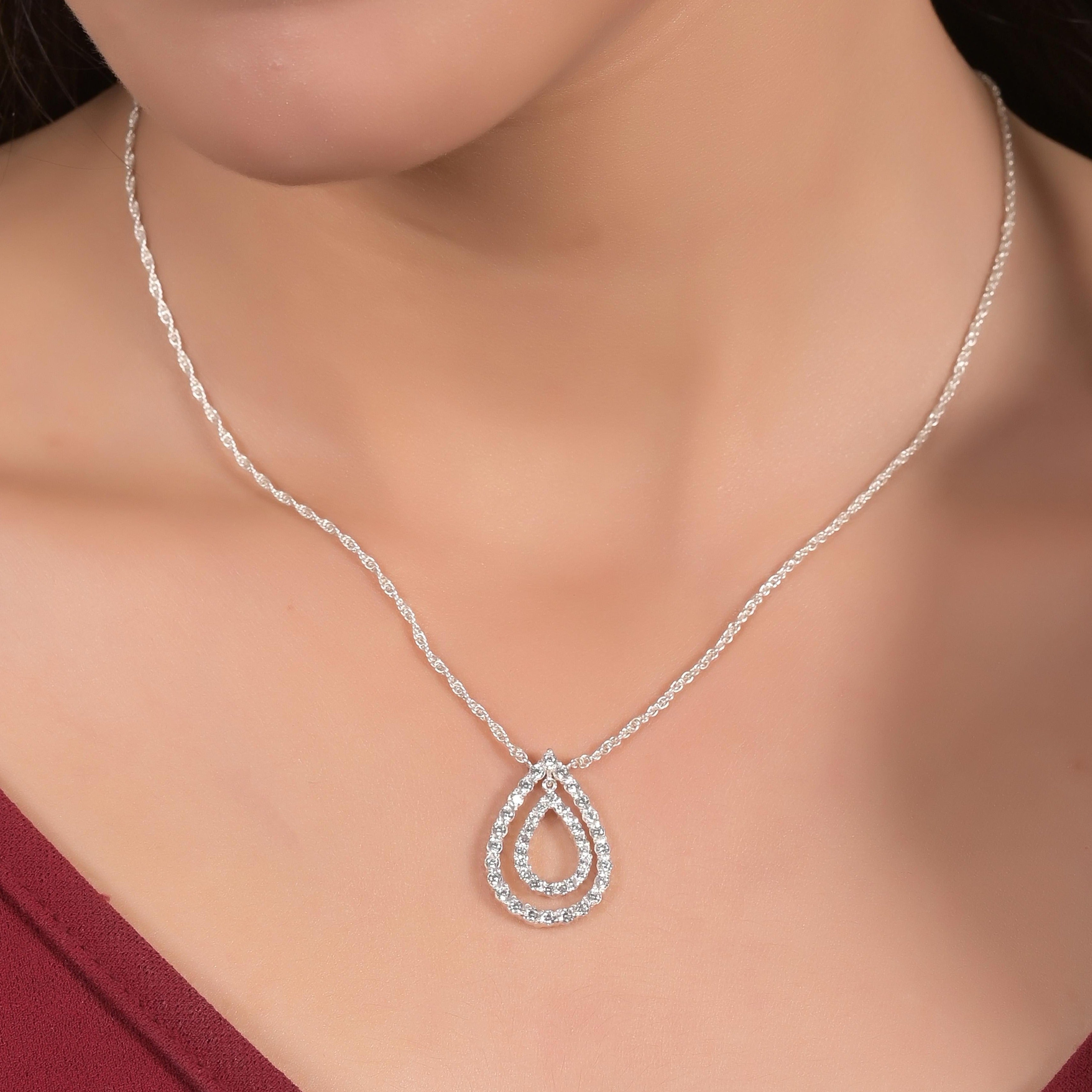 Avalon Silver Zircon Necklace