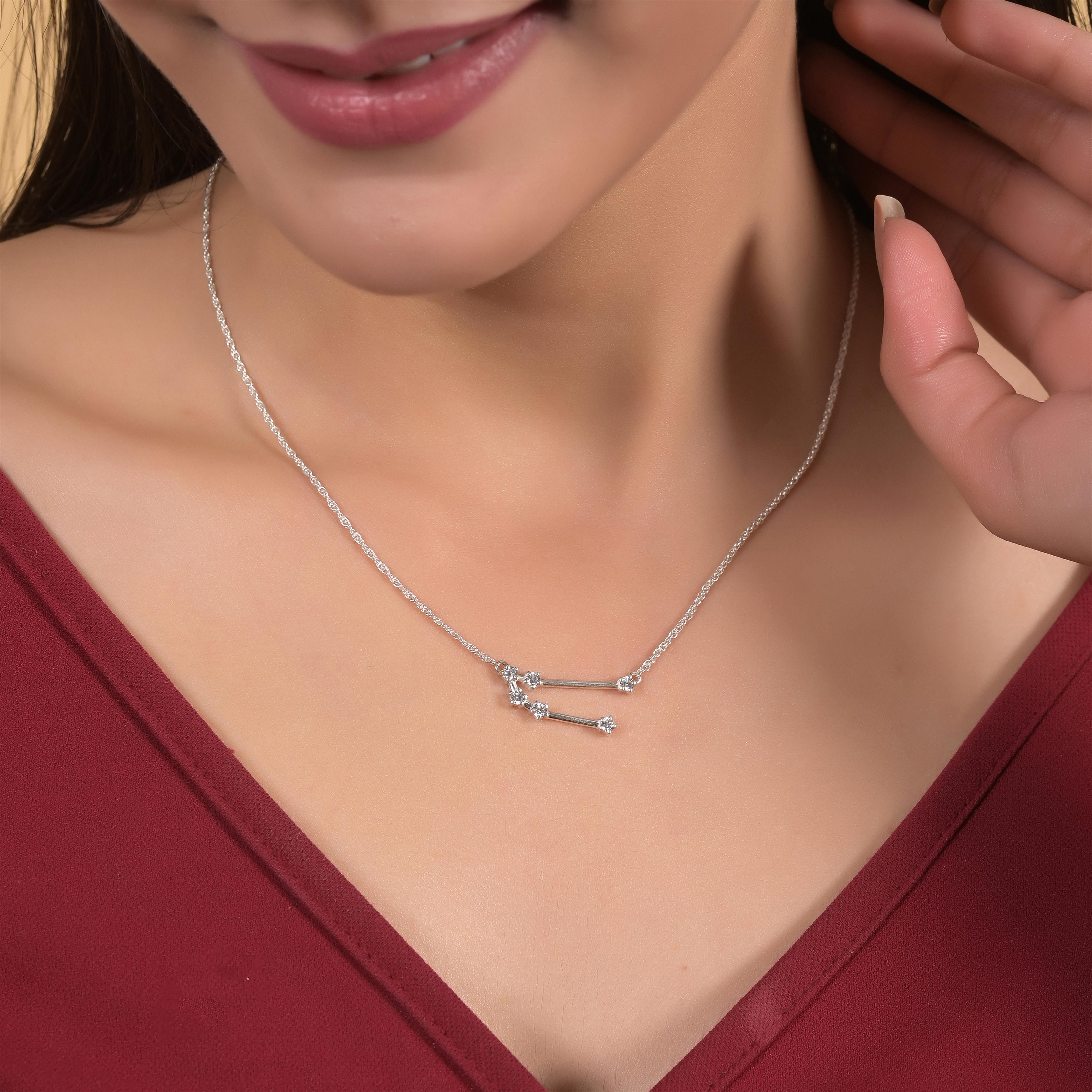 Brune Silver Zircon Necklace