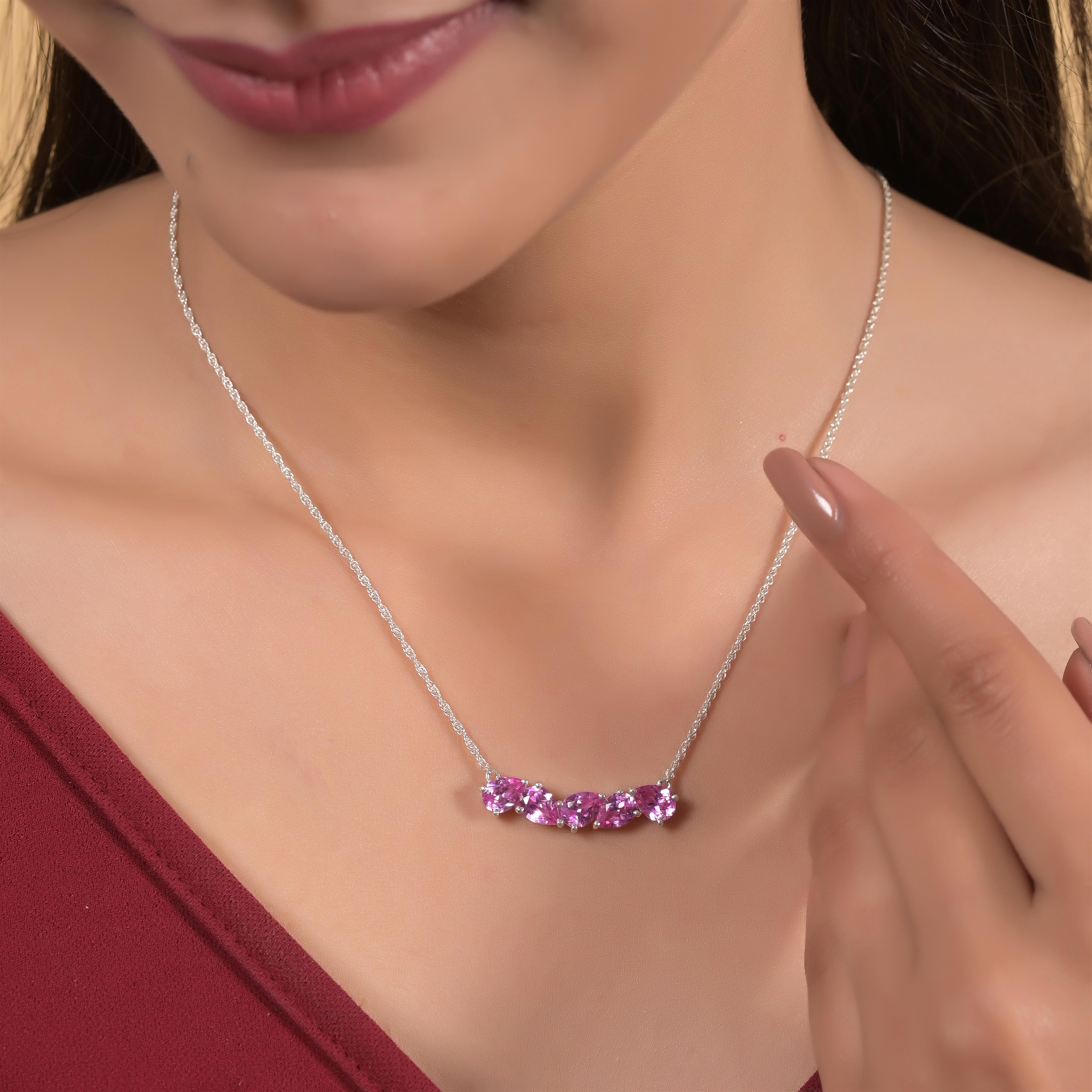 Cora Silver Zircon Necklace