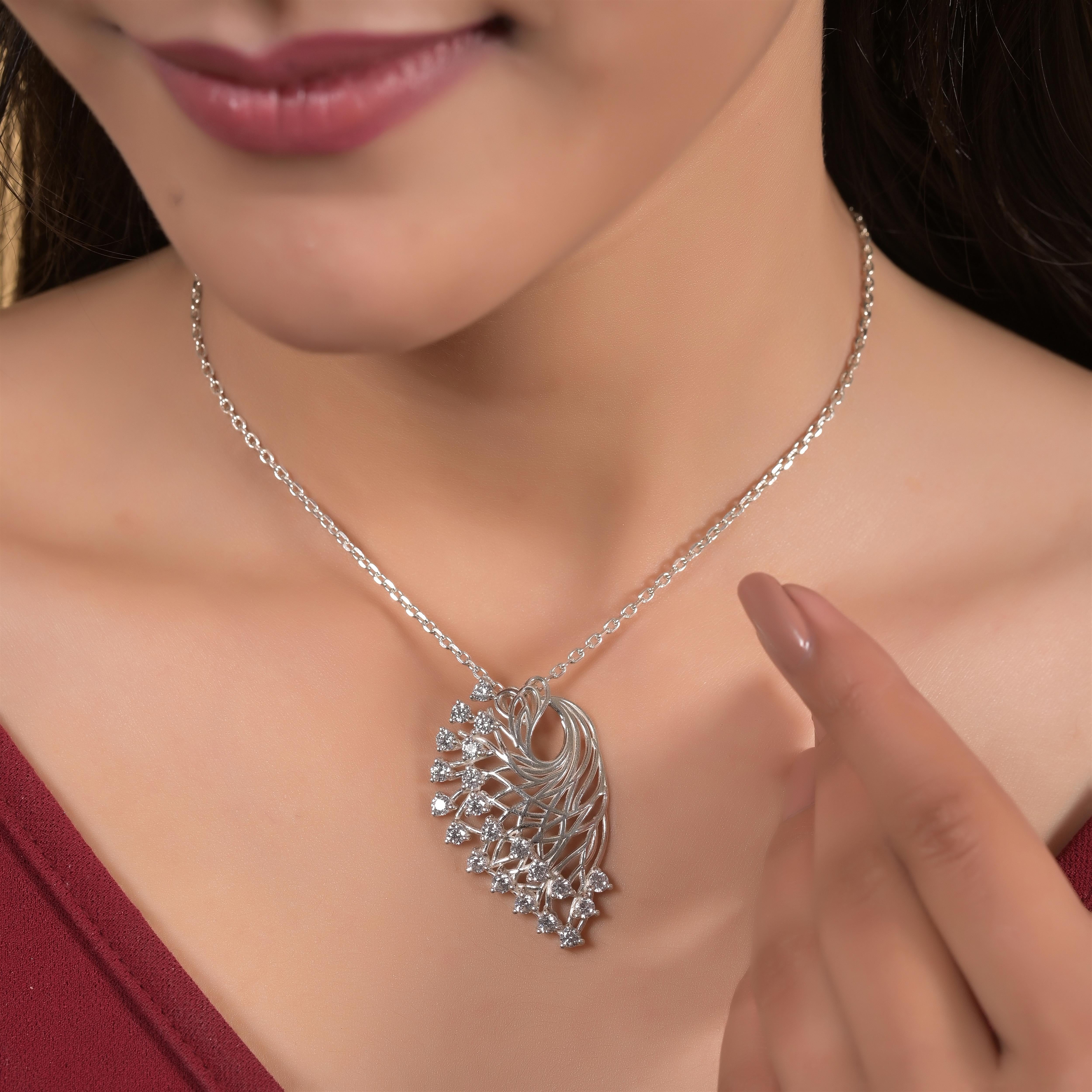 Anouk Silver Zircon Necklace