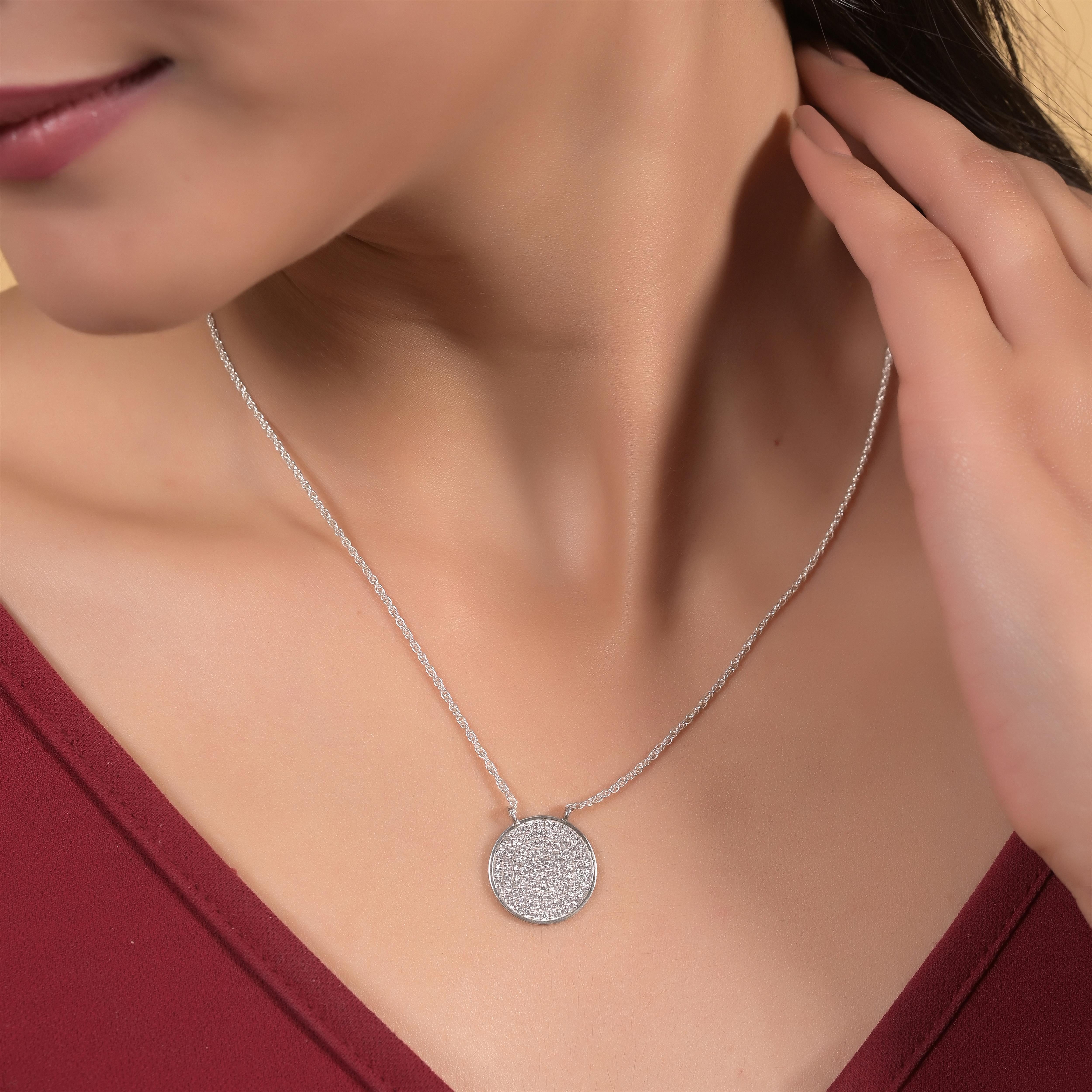 Rosetta Silver Zircon Necklace