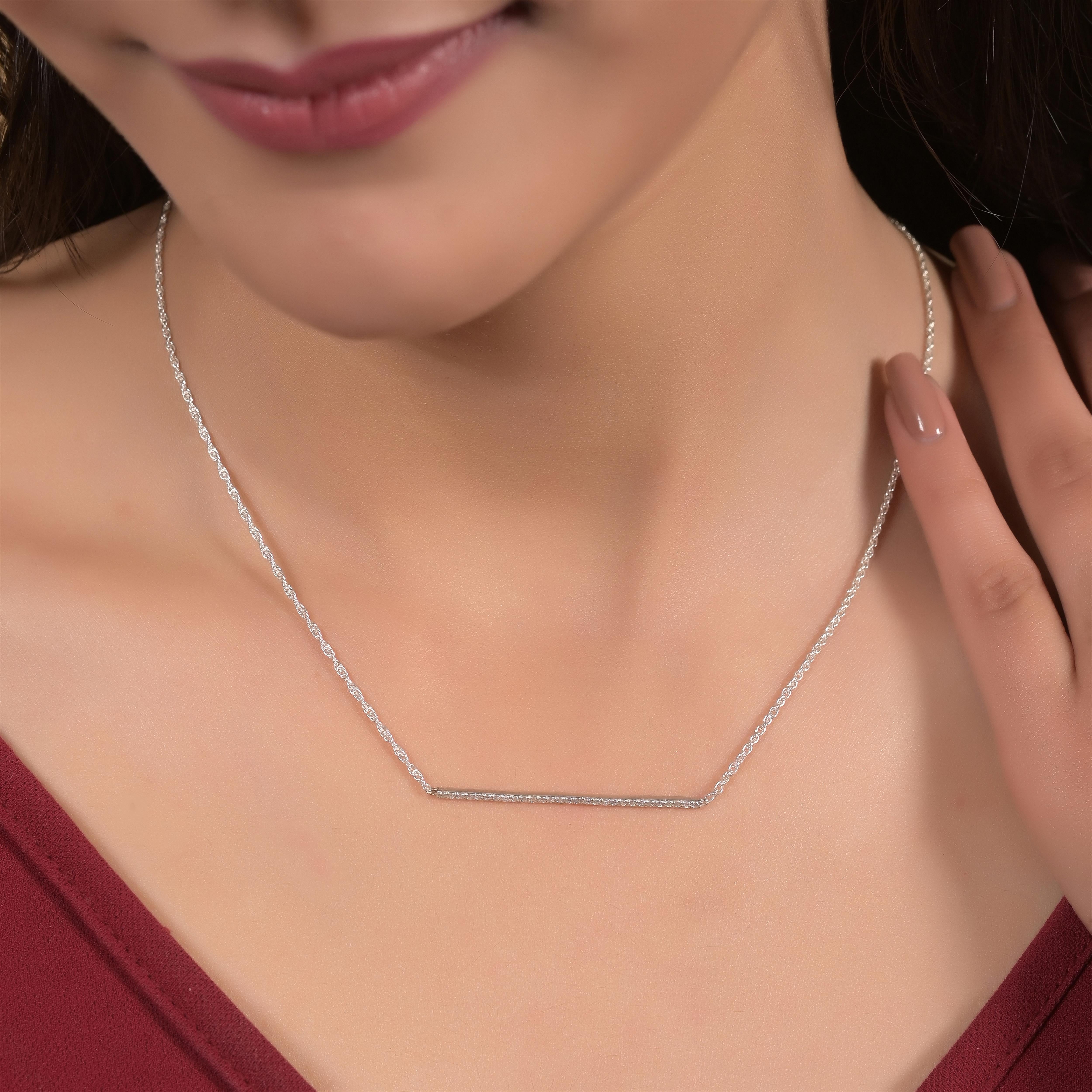 Lila Silver Zircon Necklace