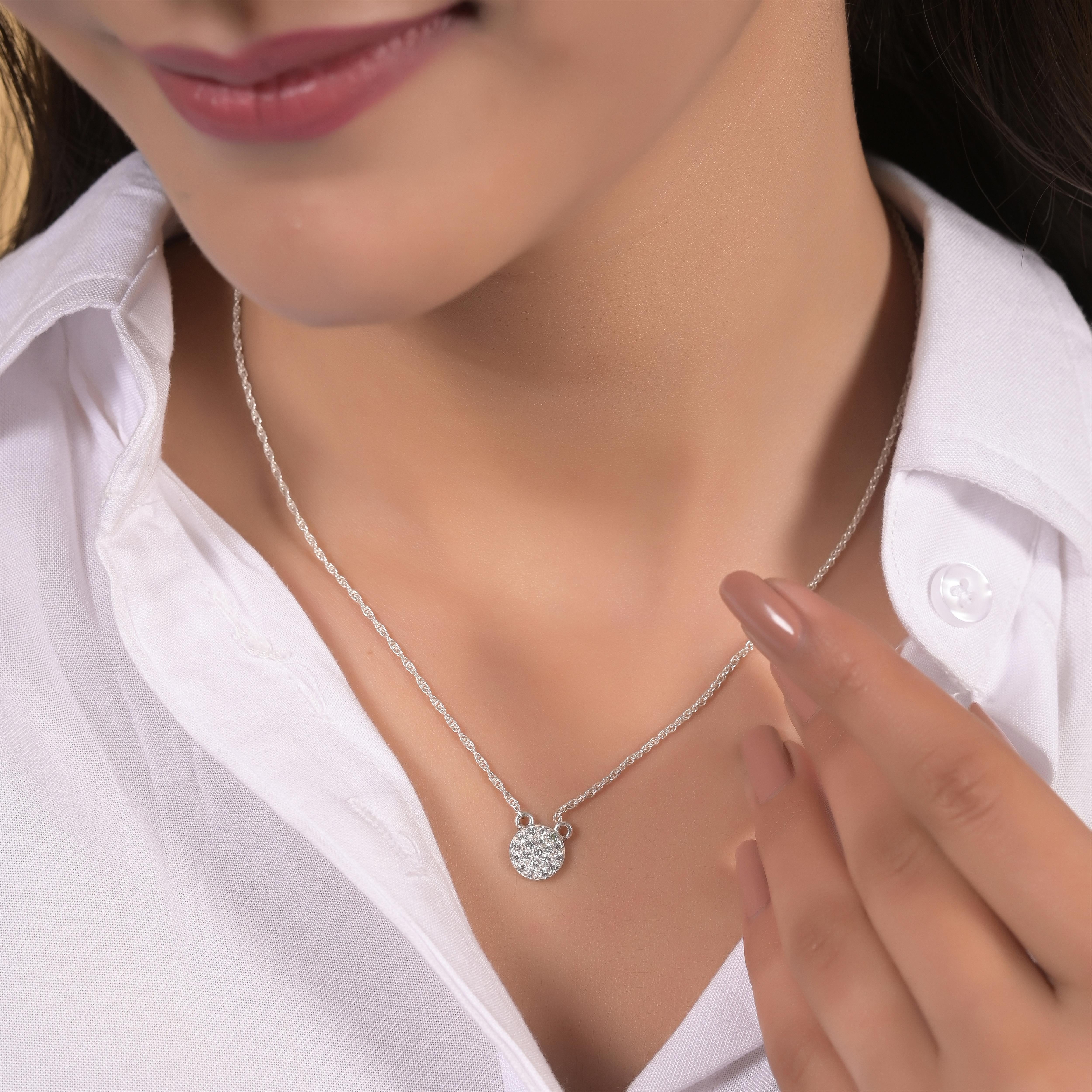 Anete Silver Zircon Necklace