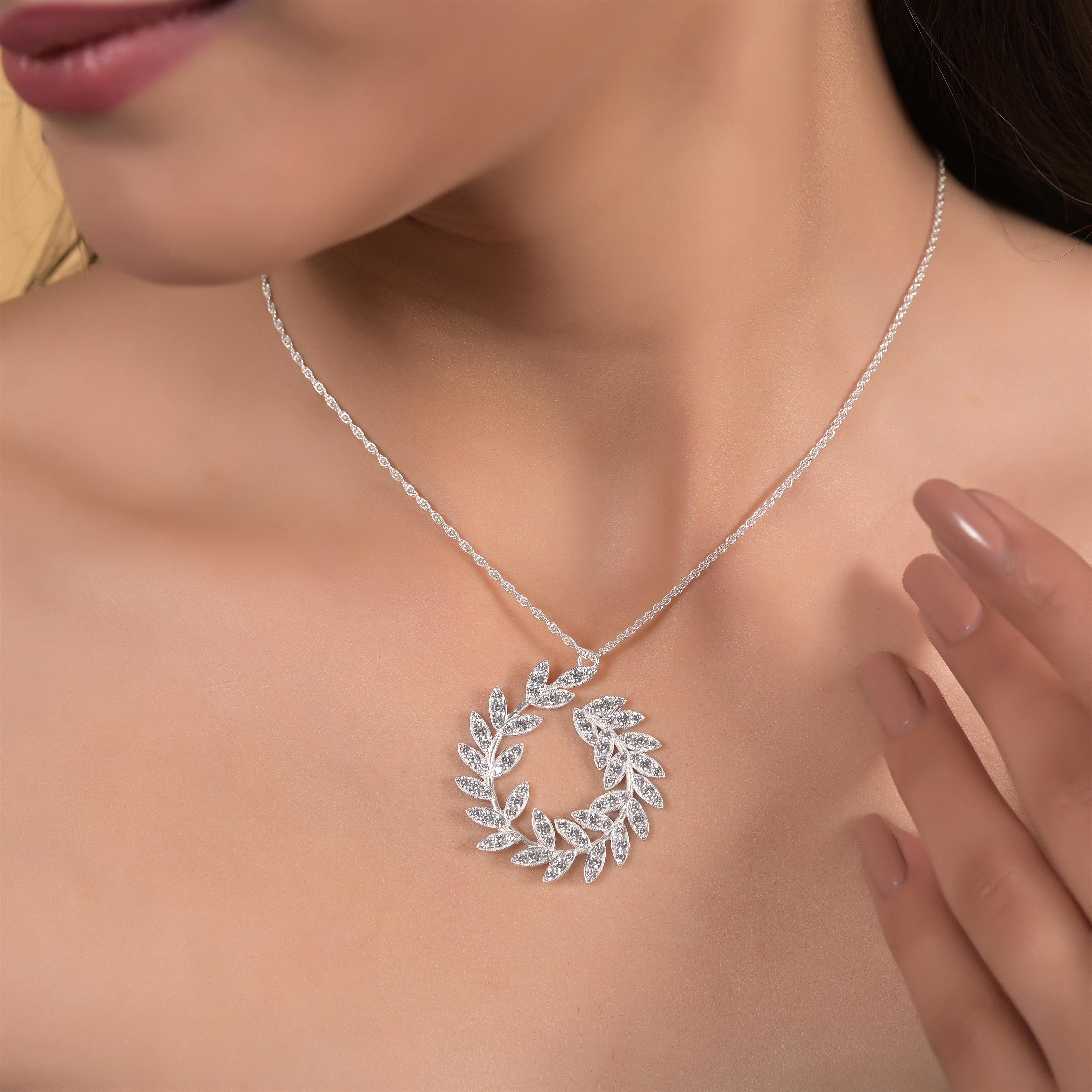 Joanna Silver Zircon Necklace