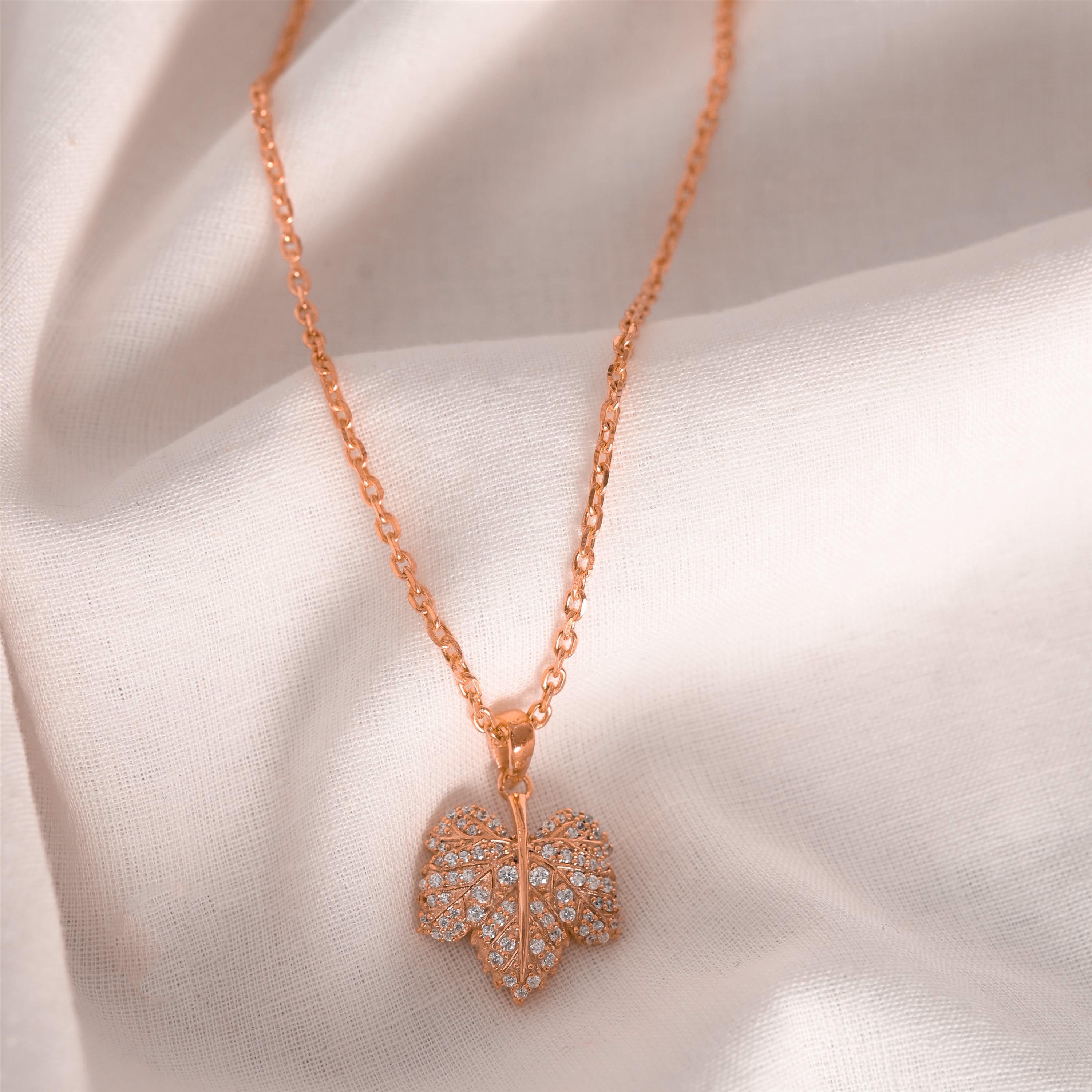 Zinnia Silver Zircon Necklace