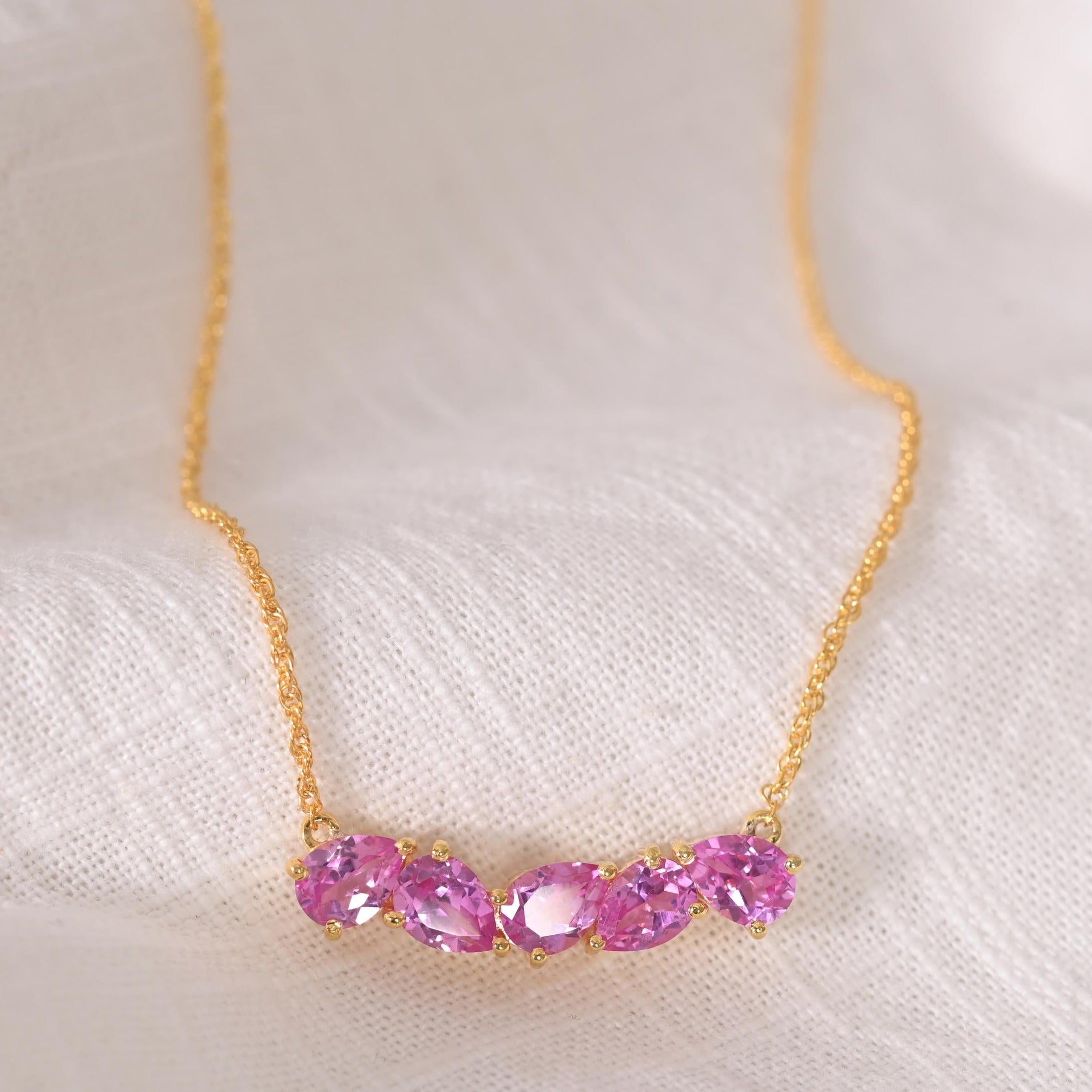 Cora Silver Zircon Necklace