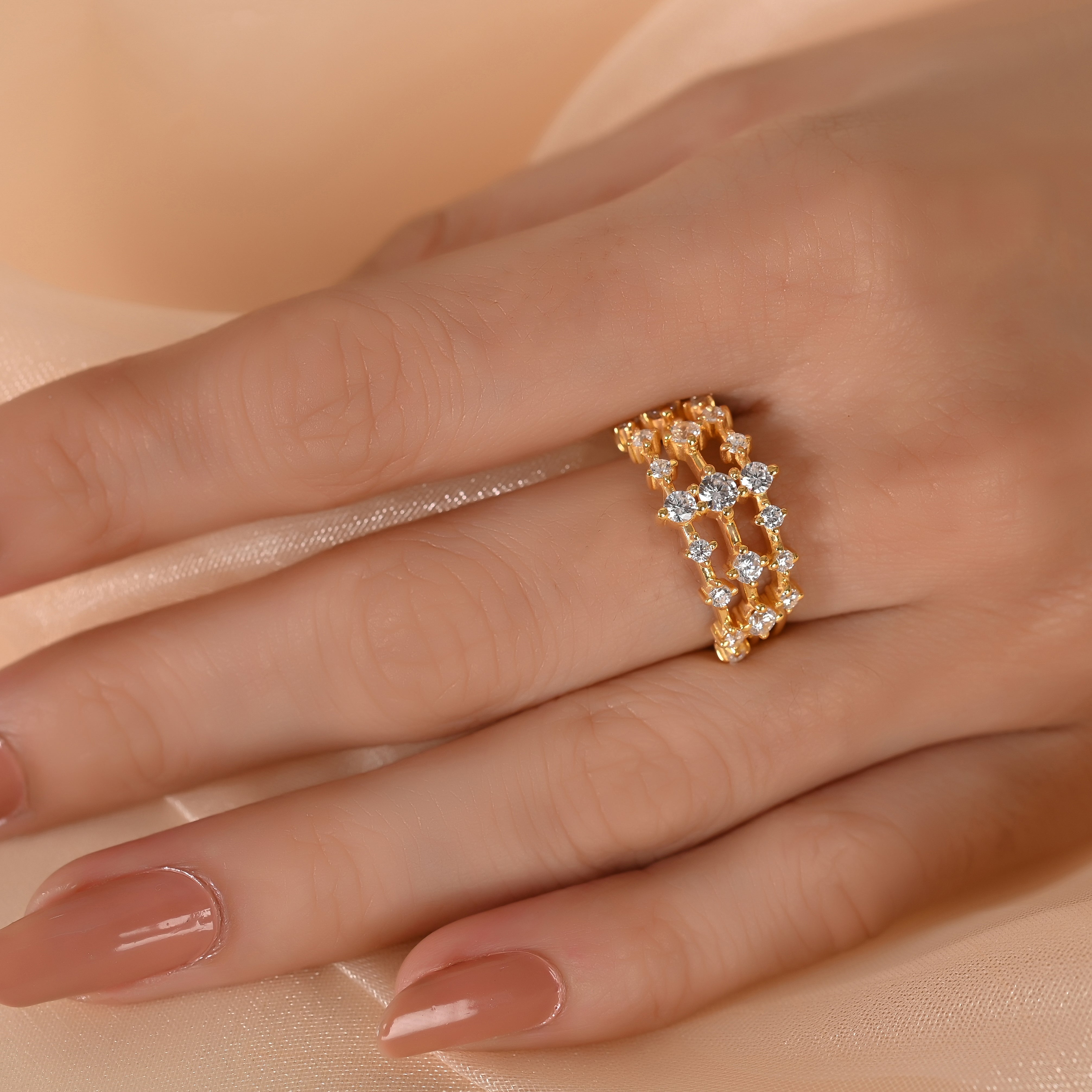 Romina Silver Zircon Ring