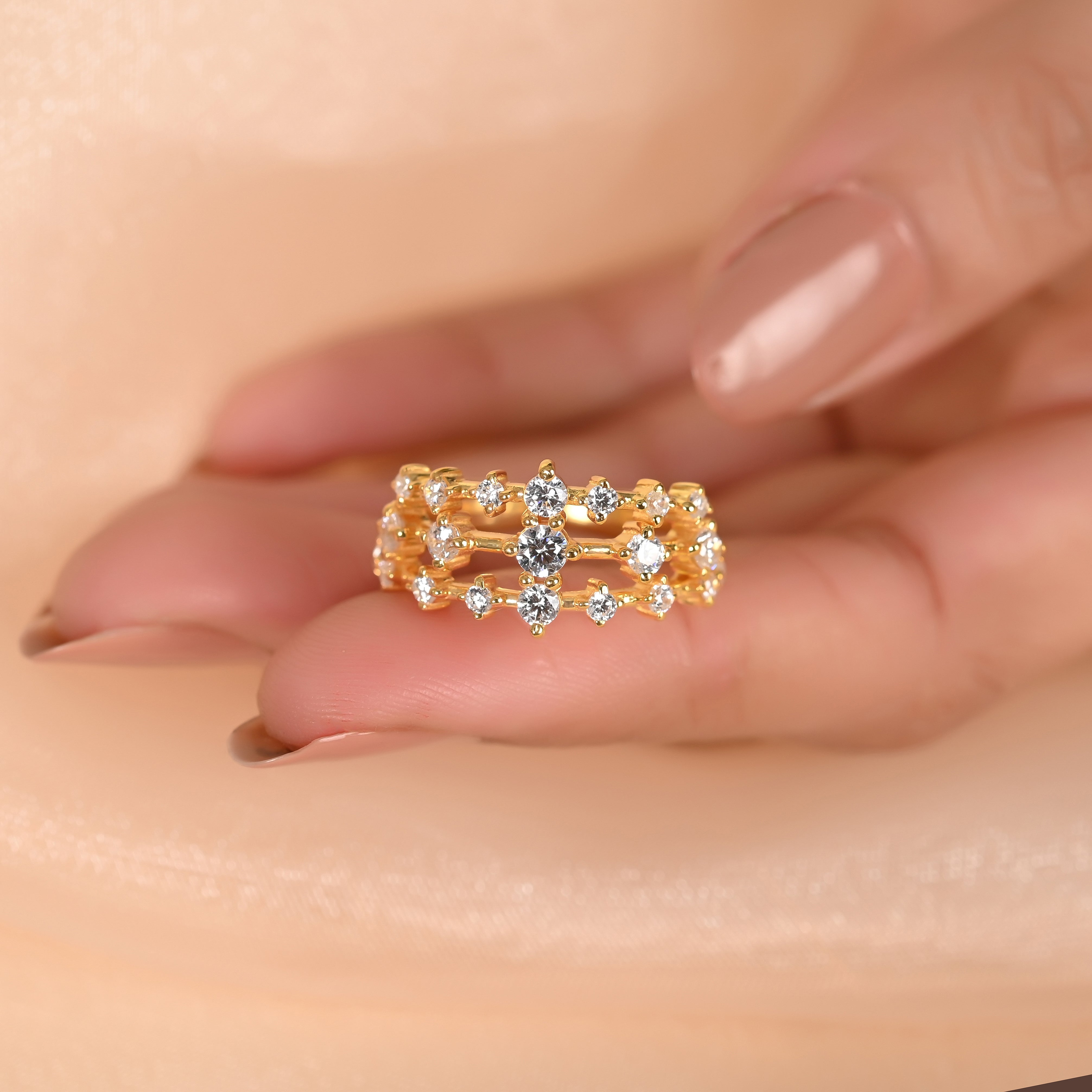 Romina Silver Zircon Ring