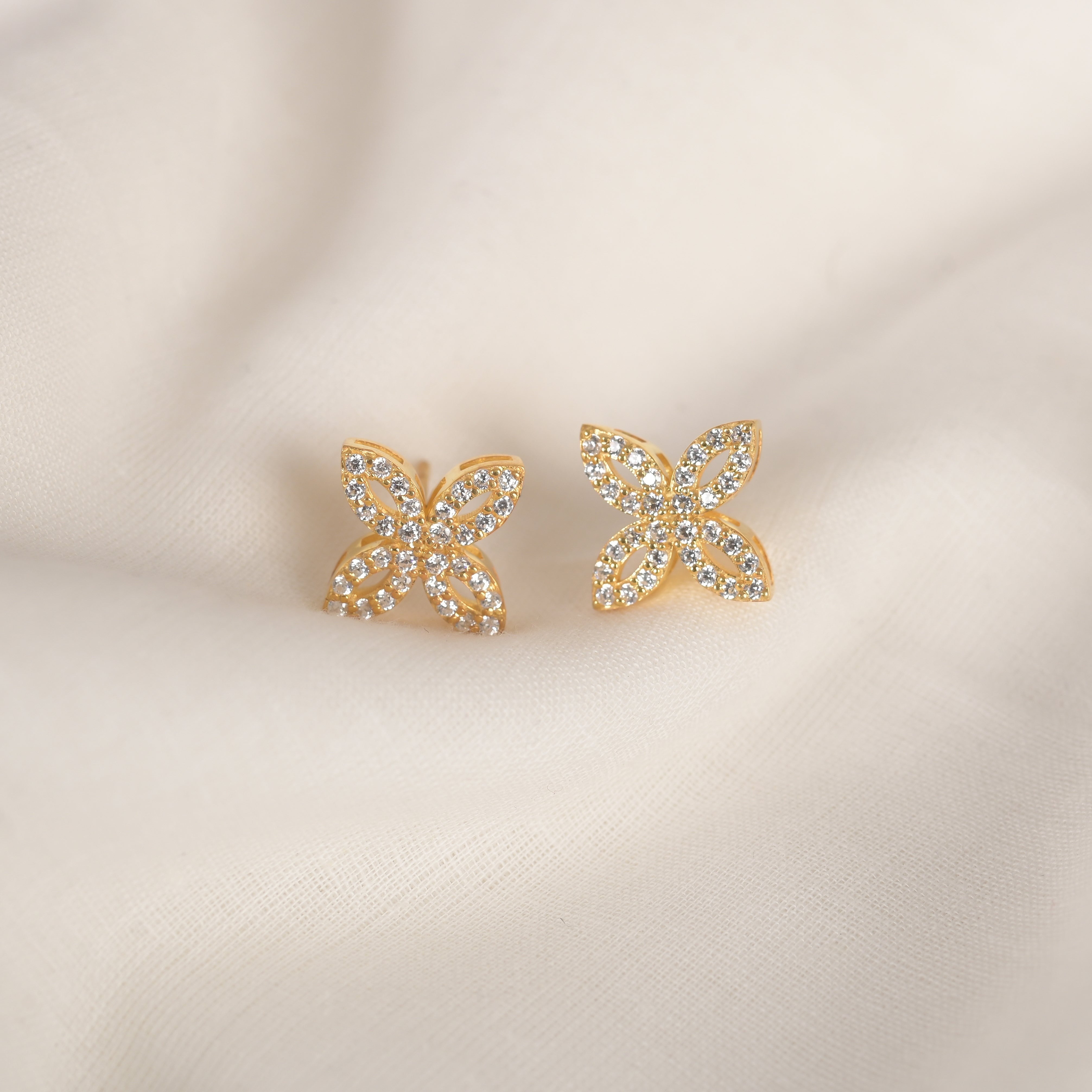 Edith Silver Zircon Earrings