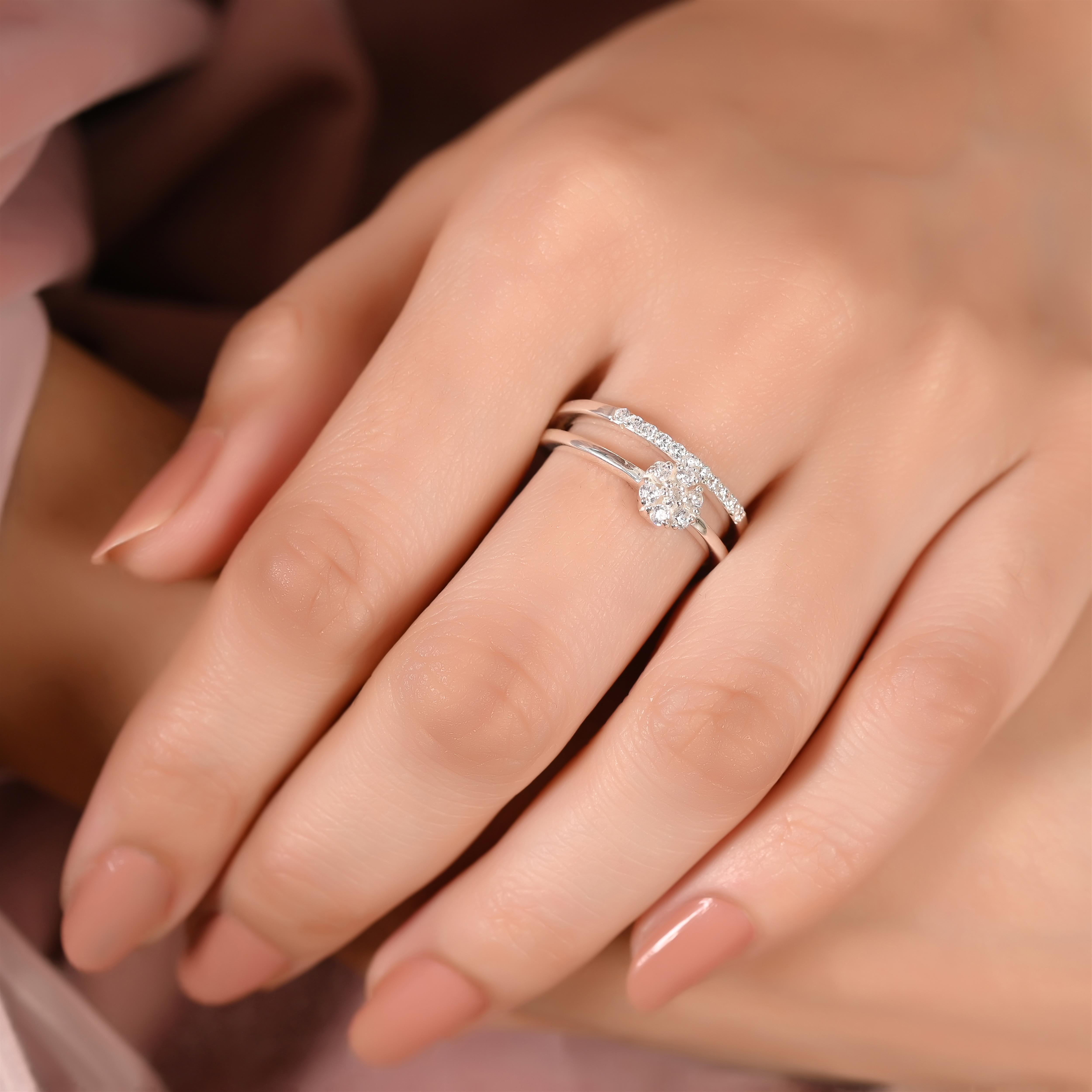 Hope Silver Zircon Ring