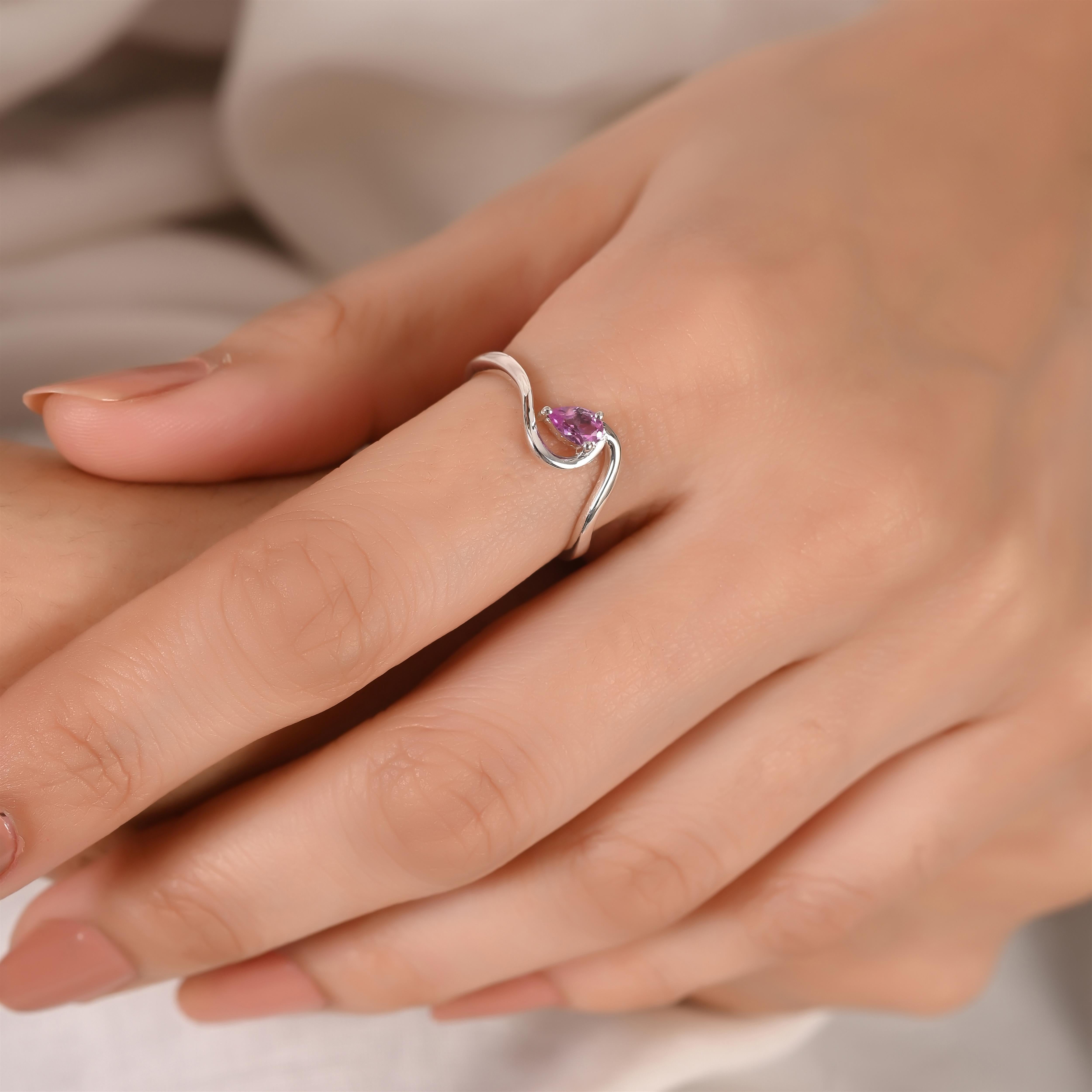 Nour Silver Zircon Ring