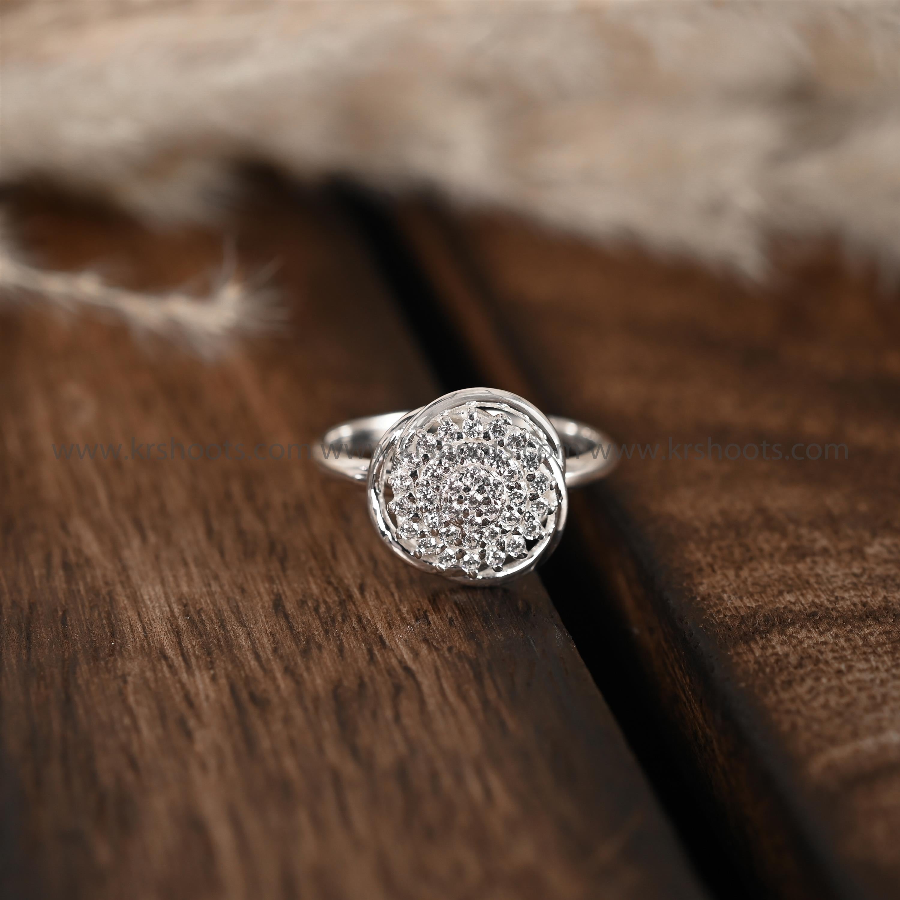 Bina Silver Zircon Ring