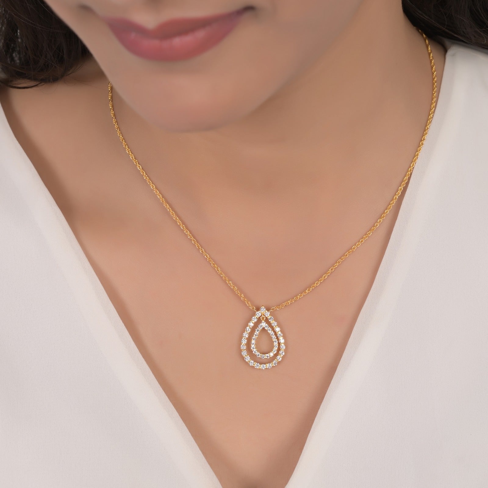 Avalon Silver Zircon Necklace