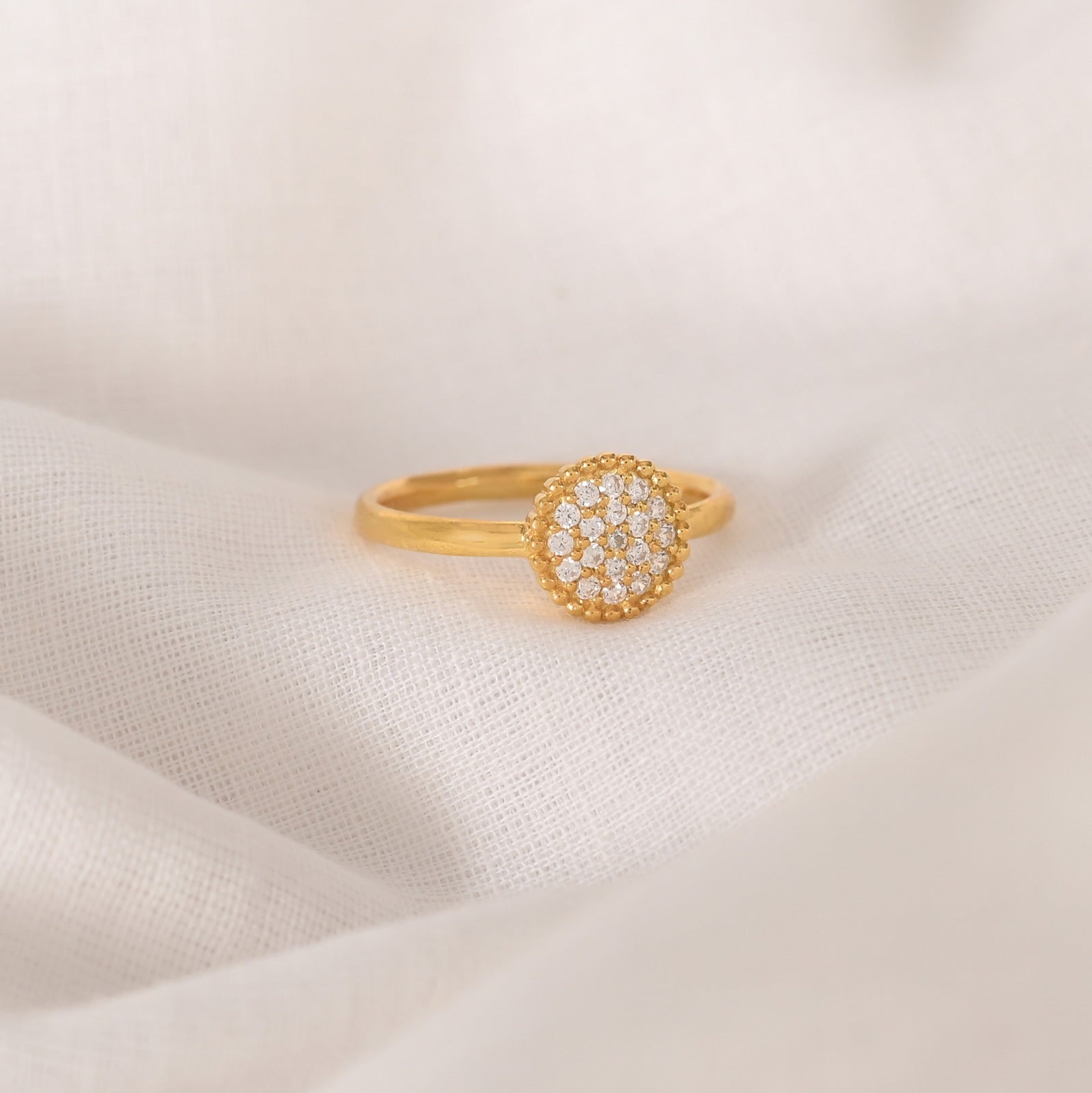 Beryl Silver Zircon Ring