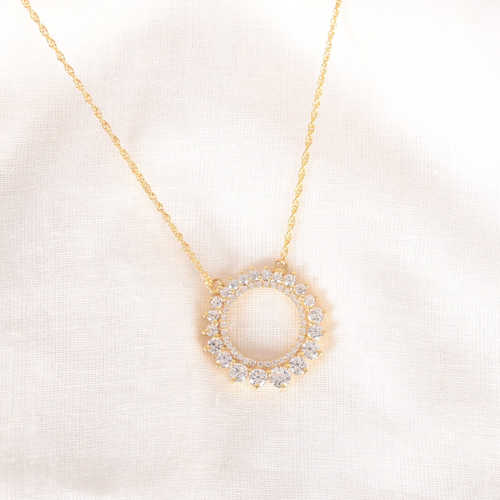 Effie Silver Zircon Necklace