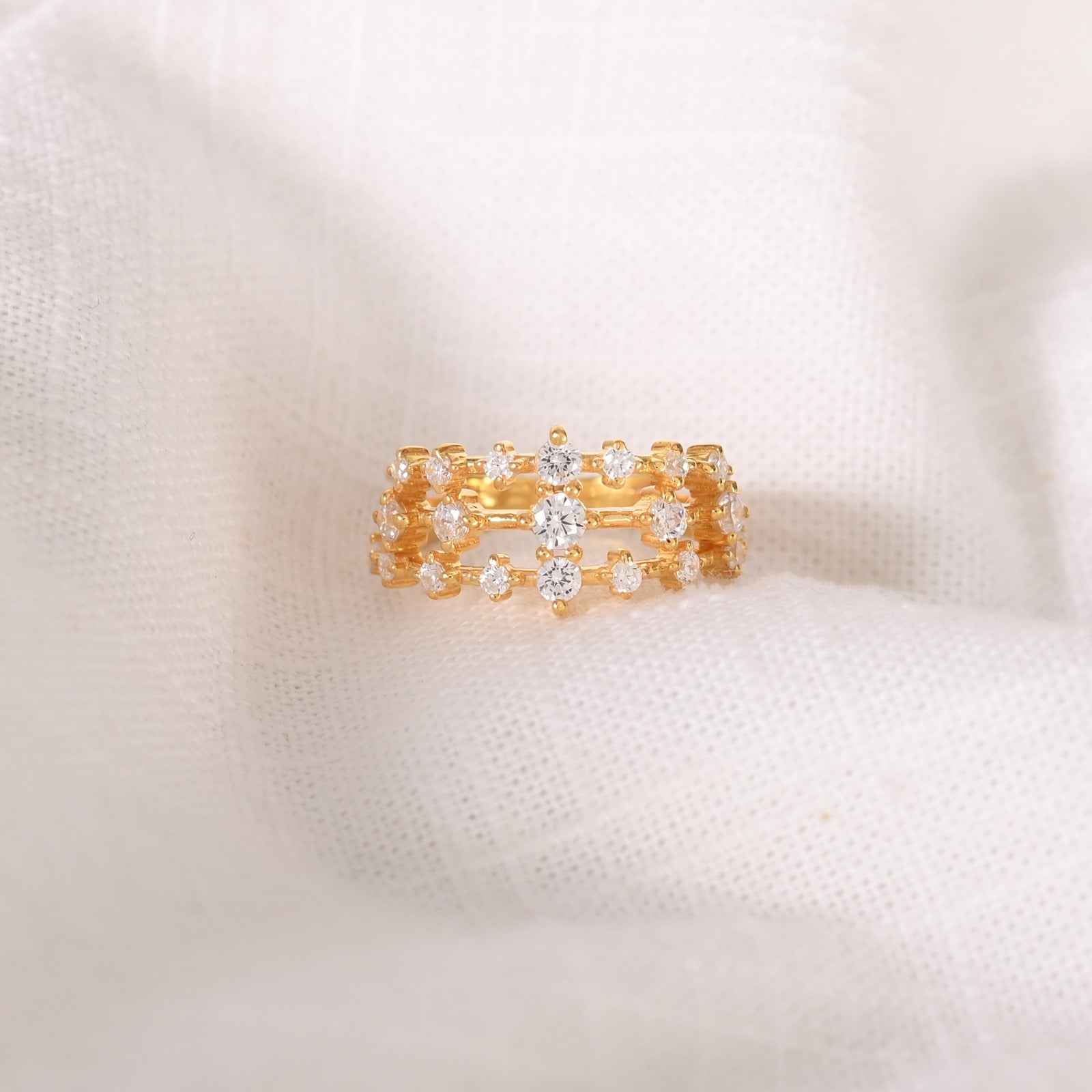 Romina Silver Zircon Ring