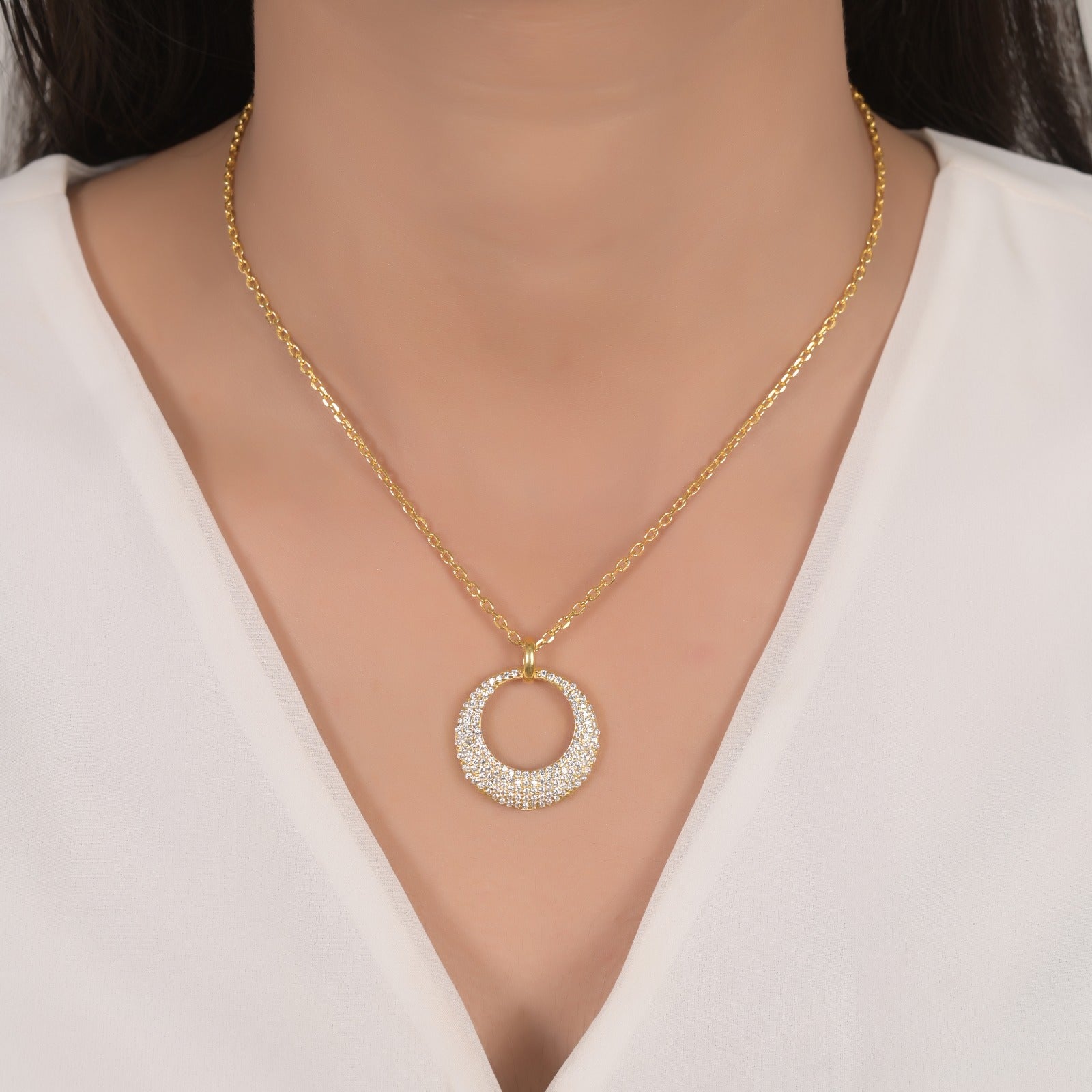 Paula Silver Zircon Necklace