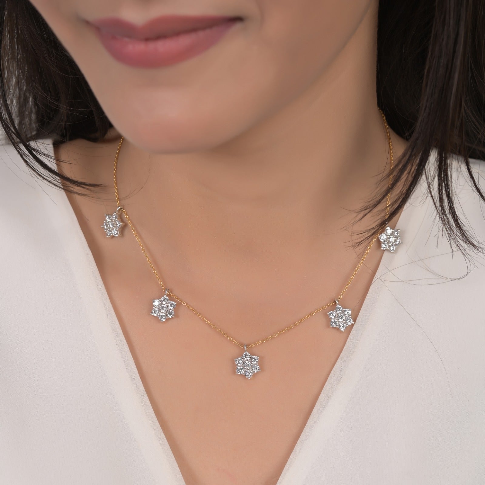 Tabea Silver Zircon Necklace